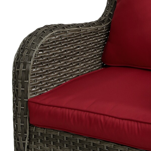 Outdoor Rattan Swivel Gliders Rocking Chair