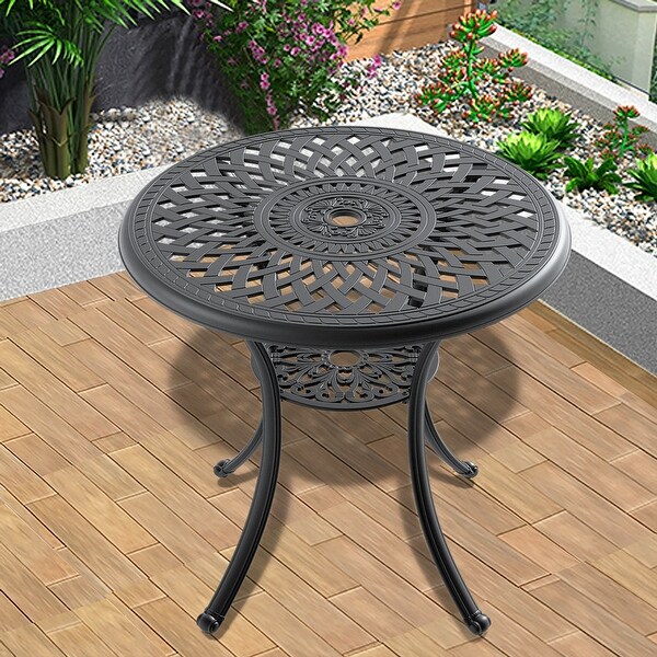 30.71inch Cast Aluminum Patio Dining Round Table