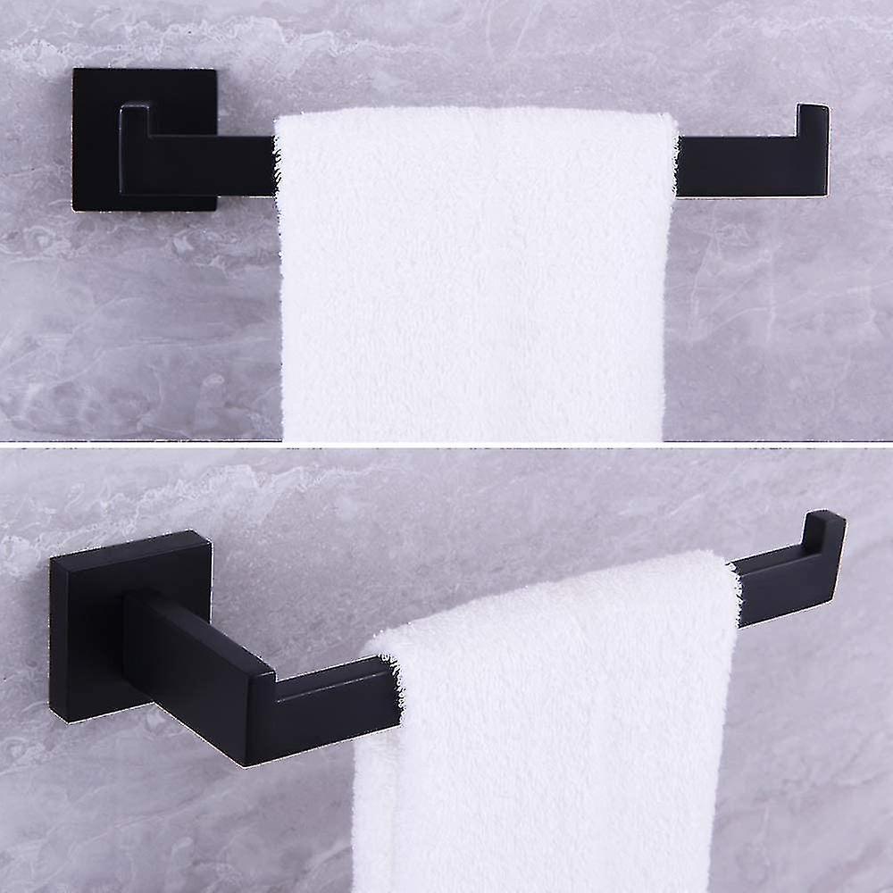 Bathroom Robe Hook Matte Black Bathroom Towel Rack Sus 304 Stainless Steel Towel Ring Heavy Duty Tow