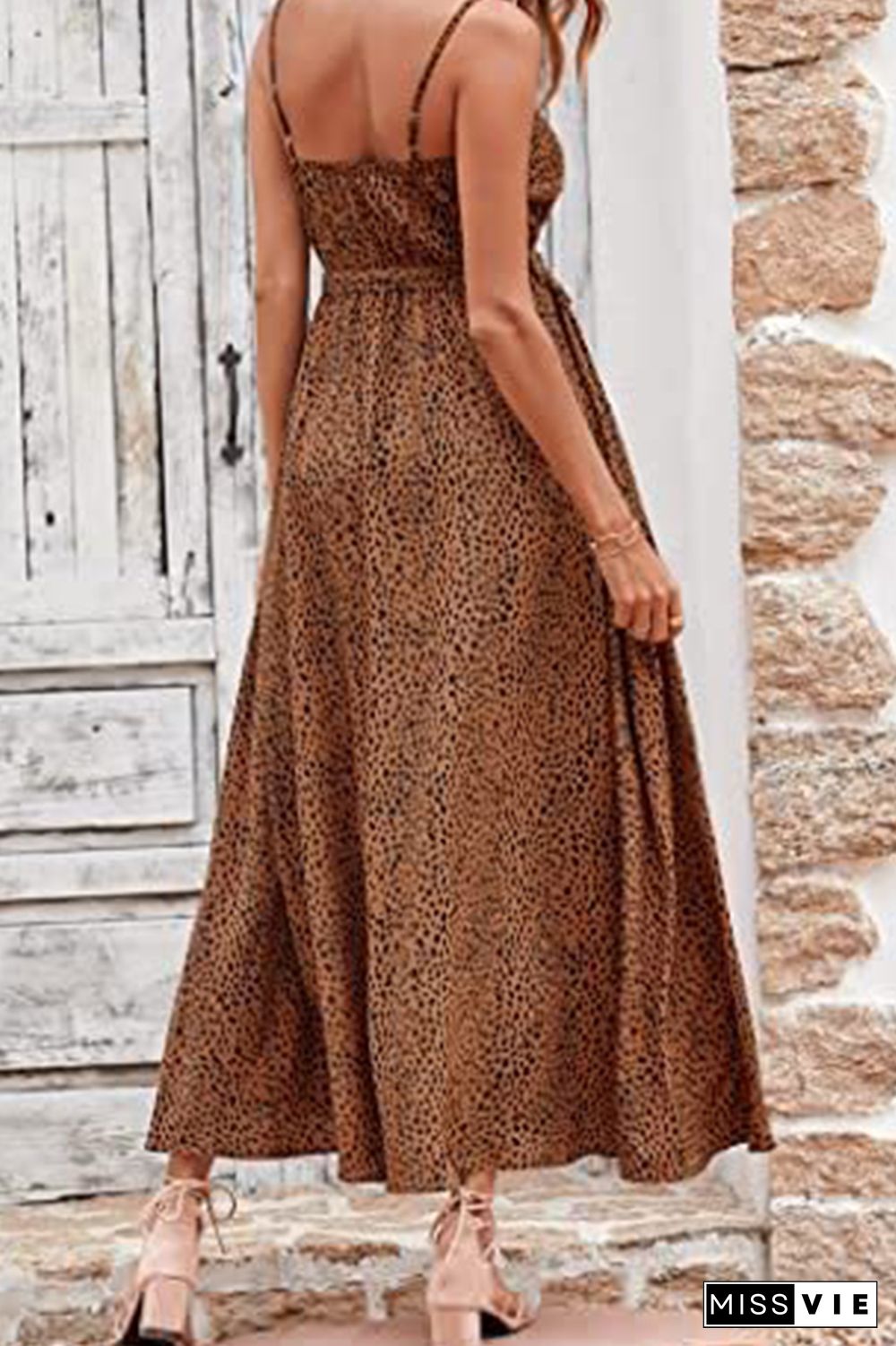 Floral Print Halter Neck Long Dress Wholesale