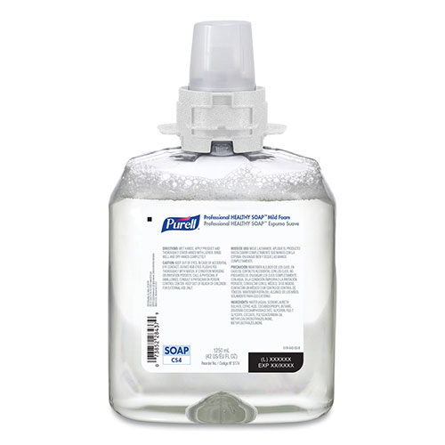 Gojo Purell Professional HEALTHY SOAP Mild Foam | Fragrance-Free， For CS4 Dispensers， 1，250 mL， 4