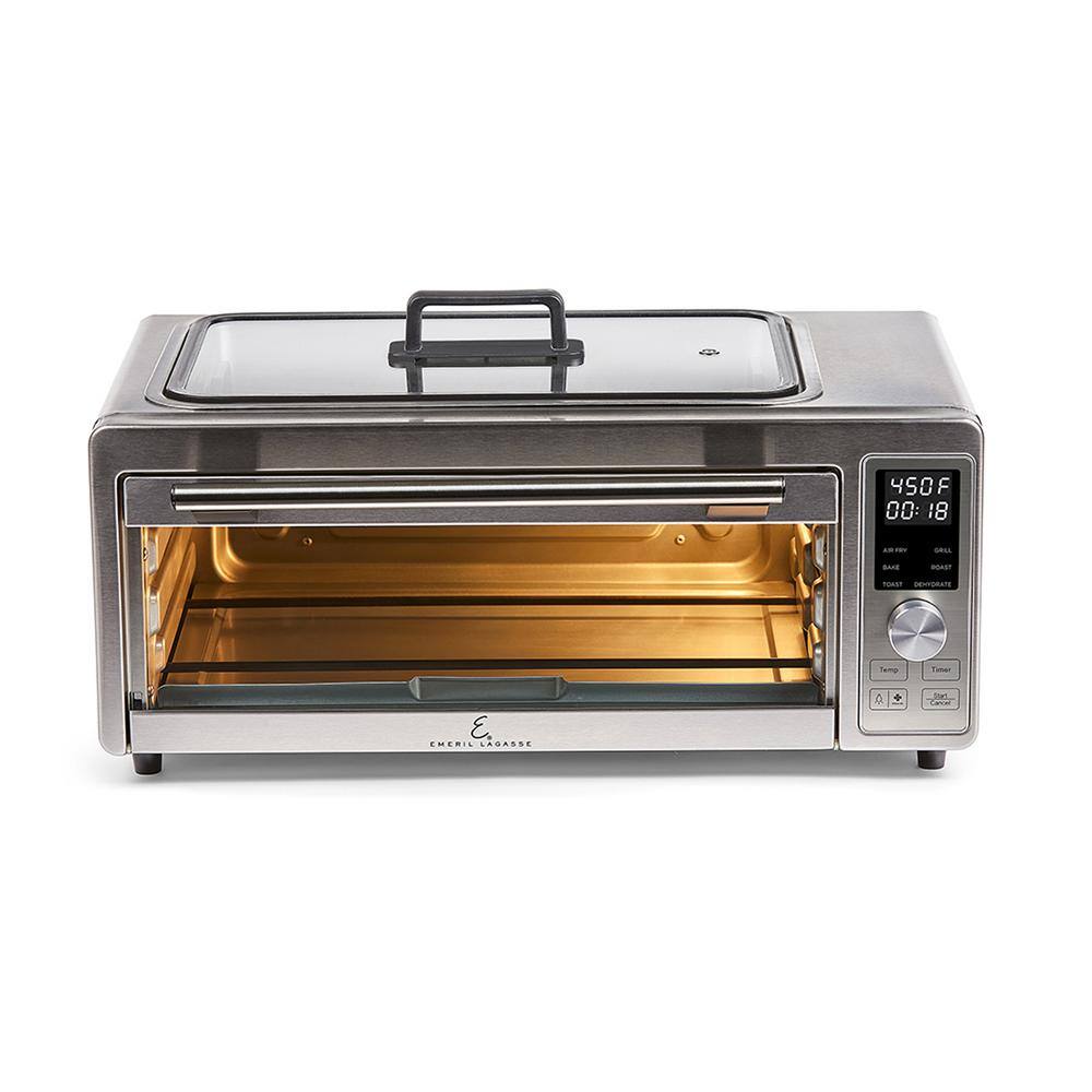 Emeril Lagasse Emeril 1700-Watt 6-slice Silver Convection Toaster Oven with Grill ELPG