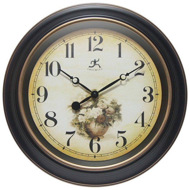 Botanic Wall Clock Black Infinity Instruments