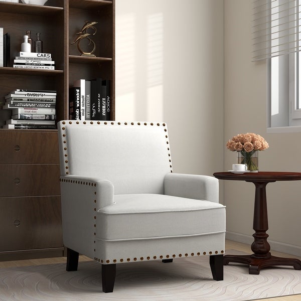 Modern Nailhead Accent Chair