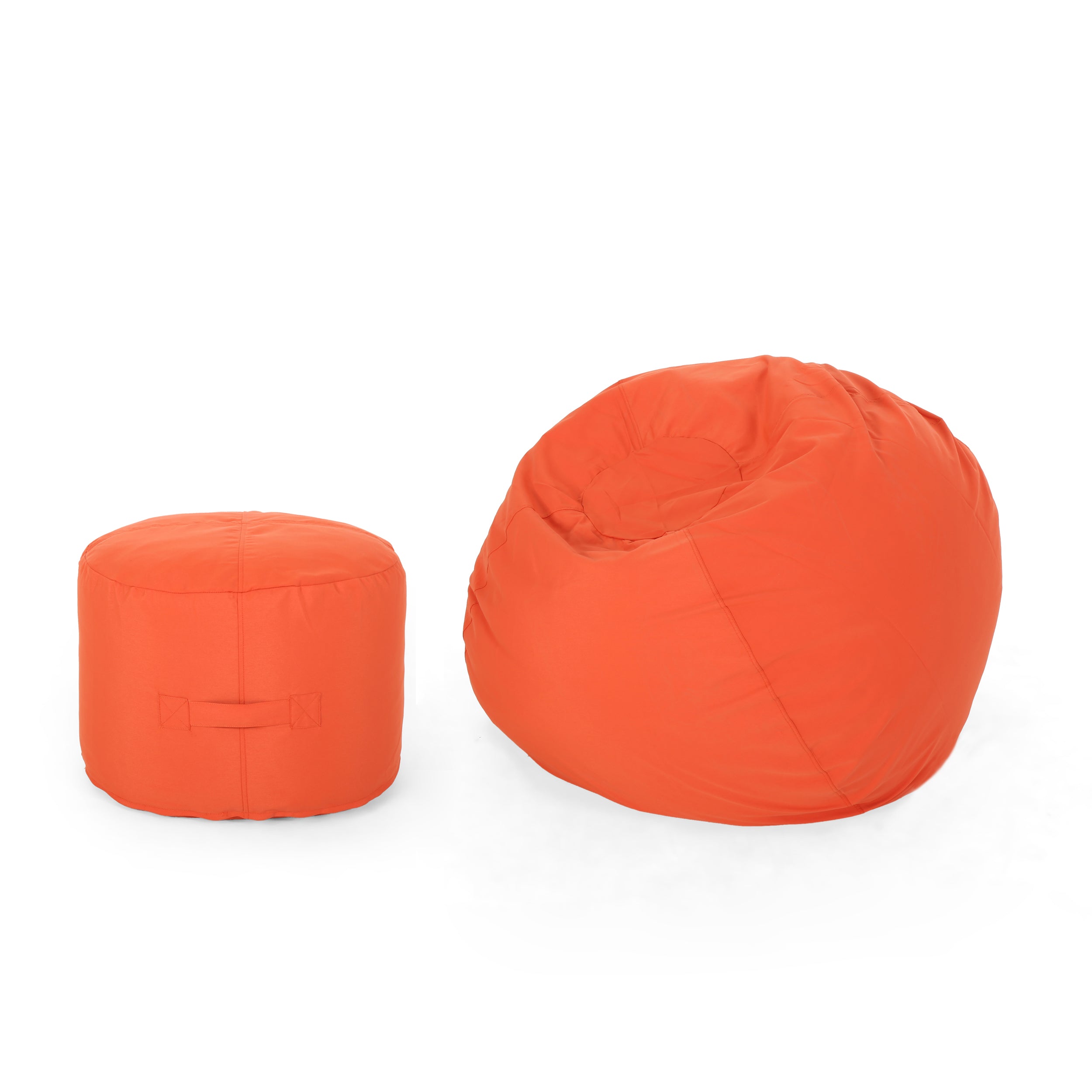 Cavalia Bay Outdoor Water Resistant 4.5 Bean Bag and 2 Ottoman Pouf Set