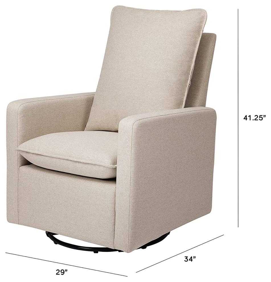 Modern Glider Chair  Push Back Design With Comfortable Padded Seat   Transitional   Recliner Chairs   by Declusia  Houzz