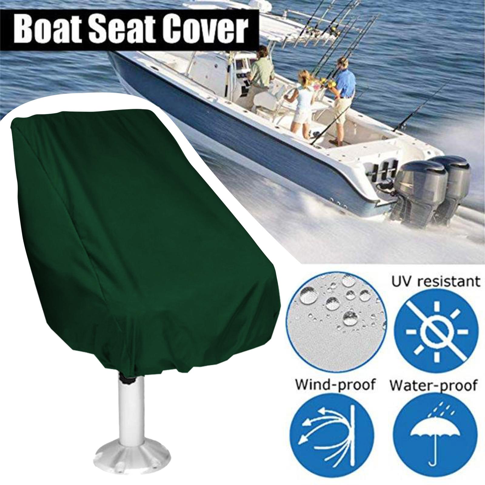 Boat Seat Cover， Waterproof Heavy Duty Weather Resistant Pontoon Boat Cover Seats Pedestal 210D Oxford Cloth Helm Protective