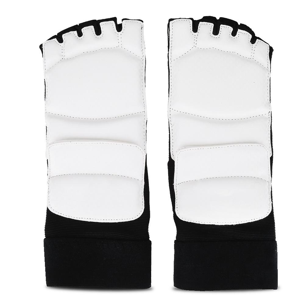 Adult/kids Taekwondo Sparring Boxing Half Toe Foot Guard Protector Cover (m Foot Guard)