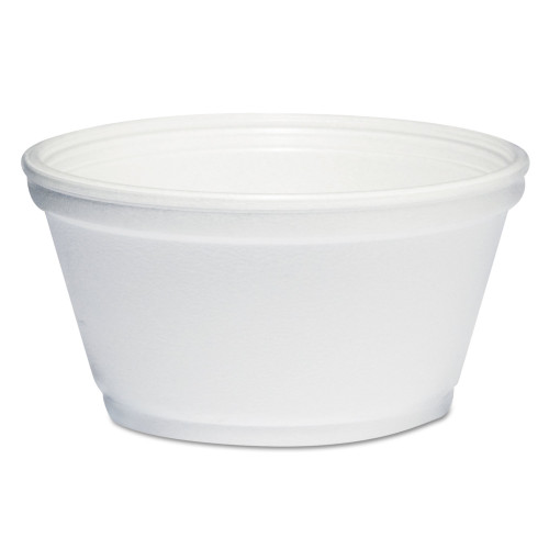 Dart Foam Container， 8 oz， White， 1，000/Carton (8SJ20)