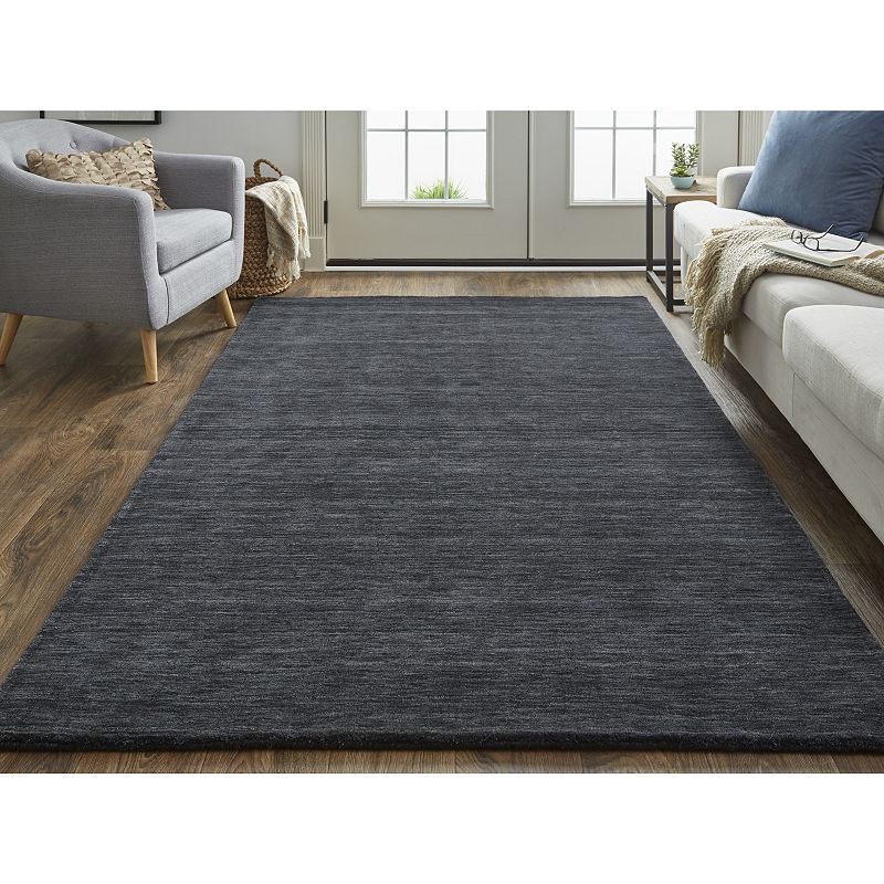 Weave and Wander Celano Black Distressed Rug