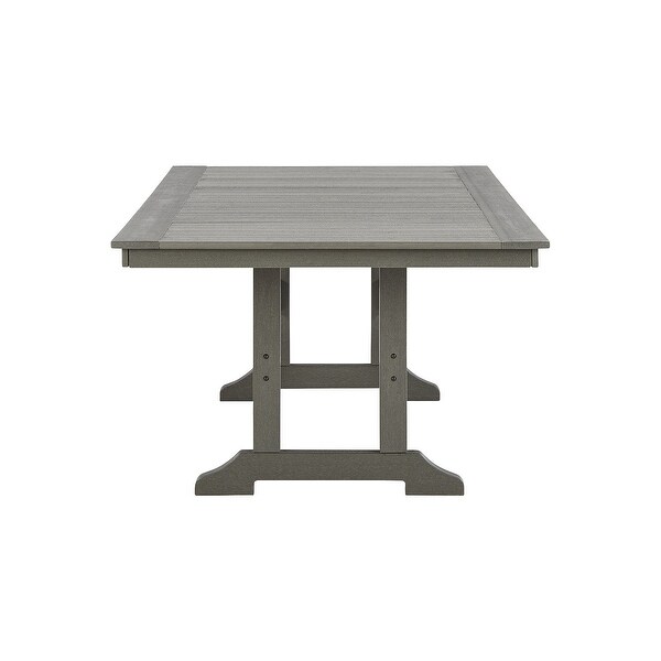 Signature Design by Ashley Visola Gray Rectangular Outdoor Poly All Weather Dining Table Only