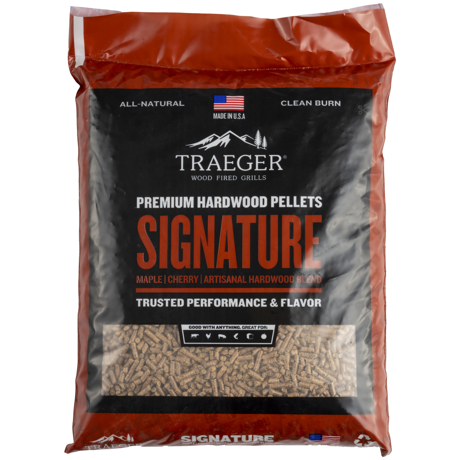 Traeger Signature Hardwood Pellets All Natural Cherry/Hickory/Maple 20 lb