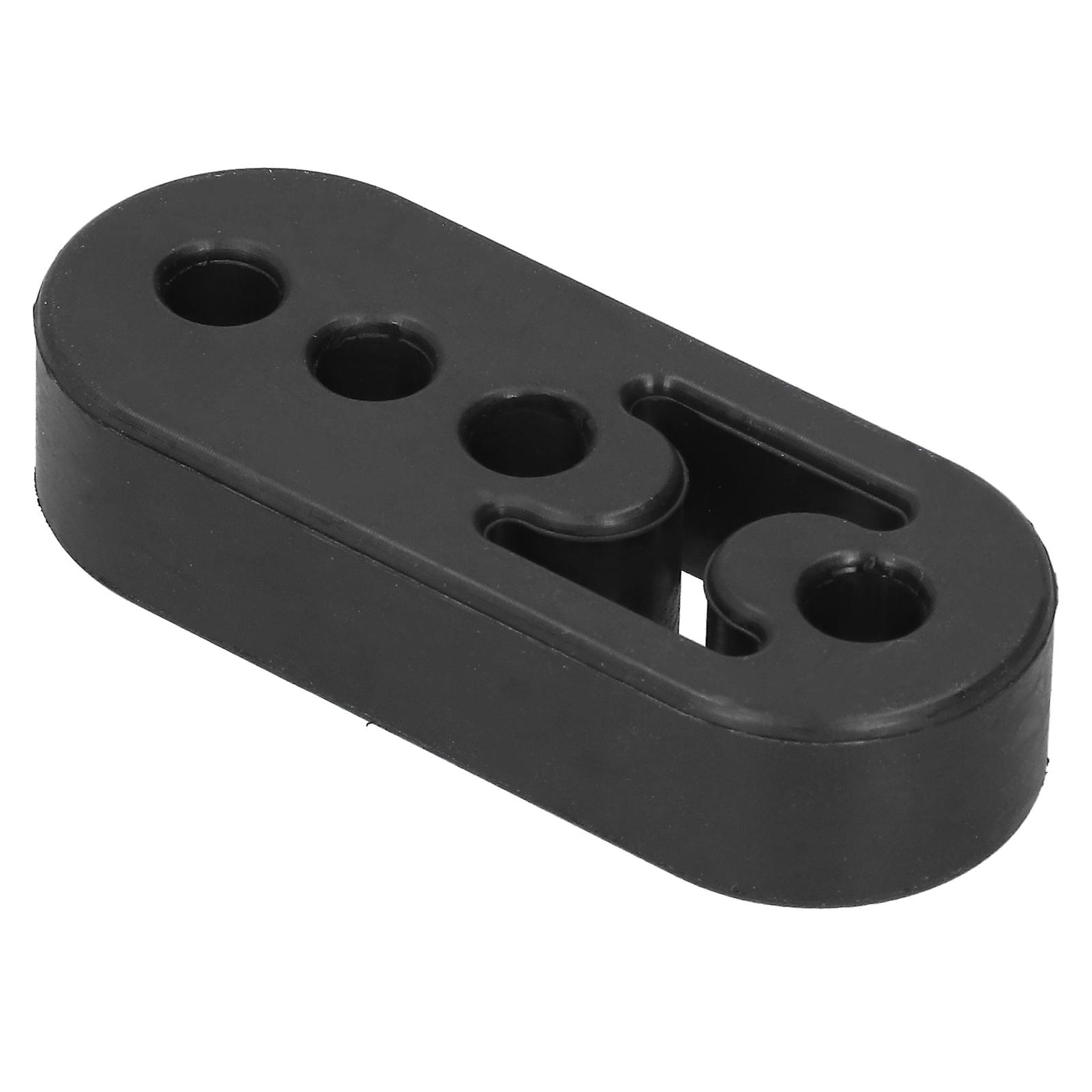 12mm Muffler Hanger Exhaust Pipe 4 Holes Adjustable Polyurethane Buffer Shockproof Universalblack