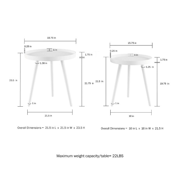 Nesting End Tables With Tray Top Lavish Home