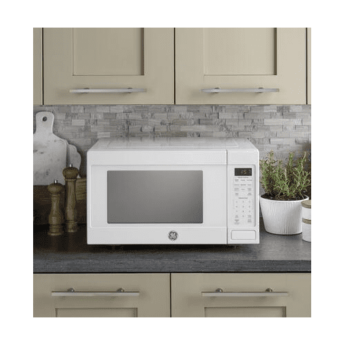 GE® 1.6 Cu. Ft. Countertop Microwave Oven, White, JES1567DMWW