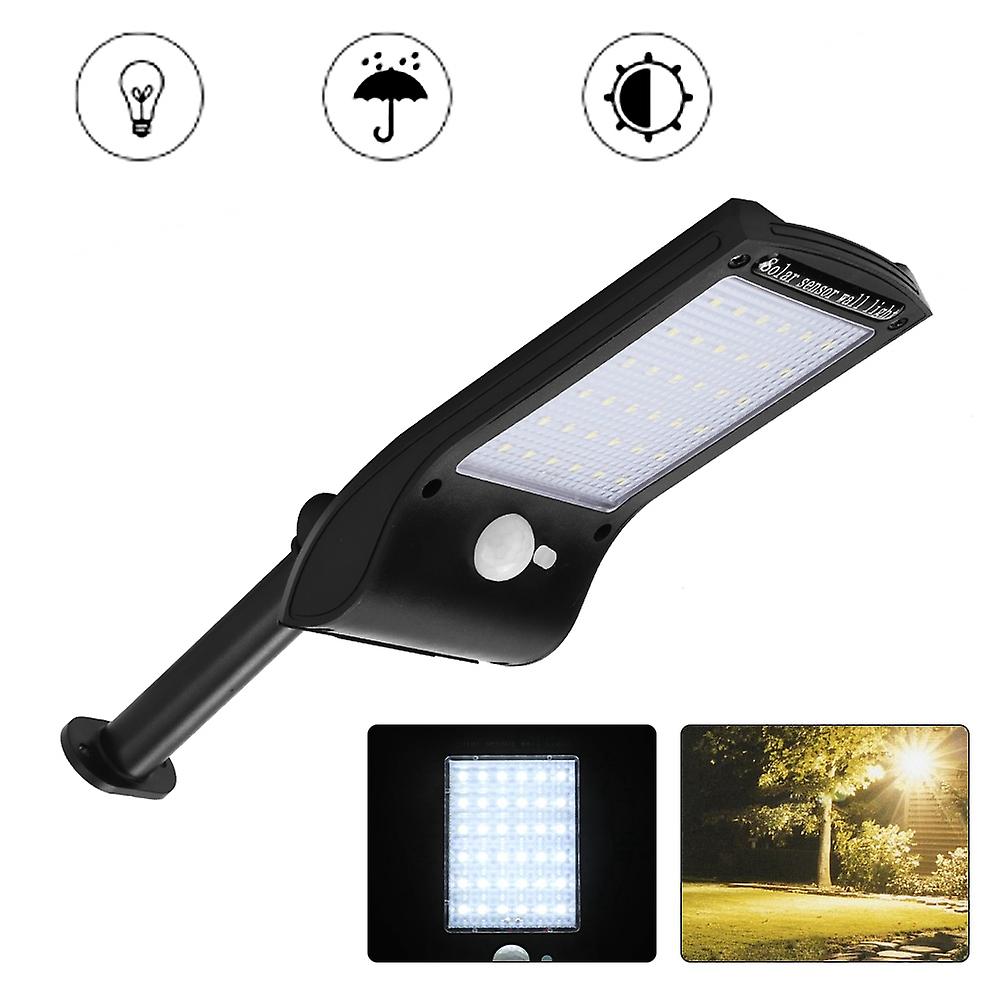 Led Solar Panel Body Sensor Ultra-thin Waterproof Outdoor Yard Garden Safety Wall Lamp Light