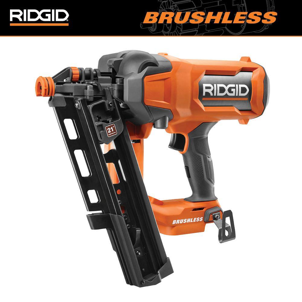 RIDGID 18V Brushless Cordless 21 3-12 in. Framing Nailer (Tool Only) R09894B