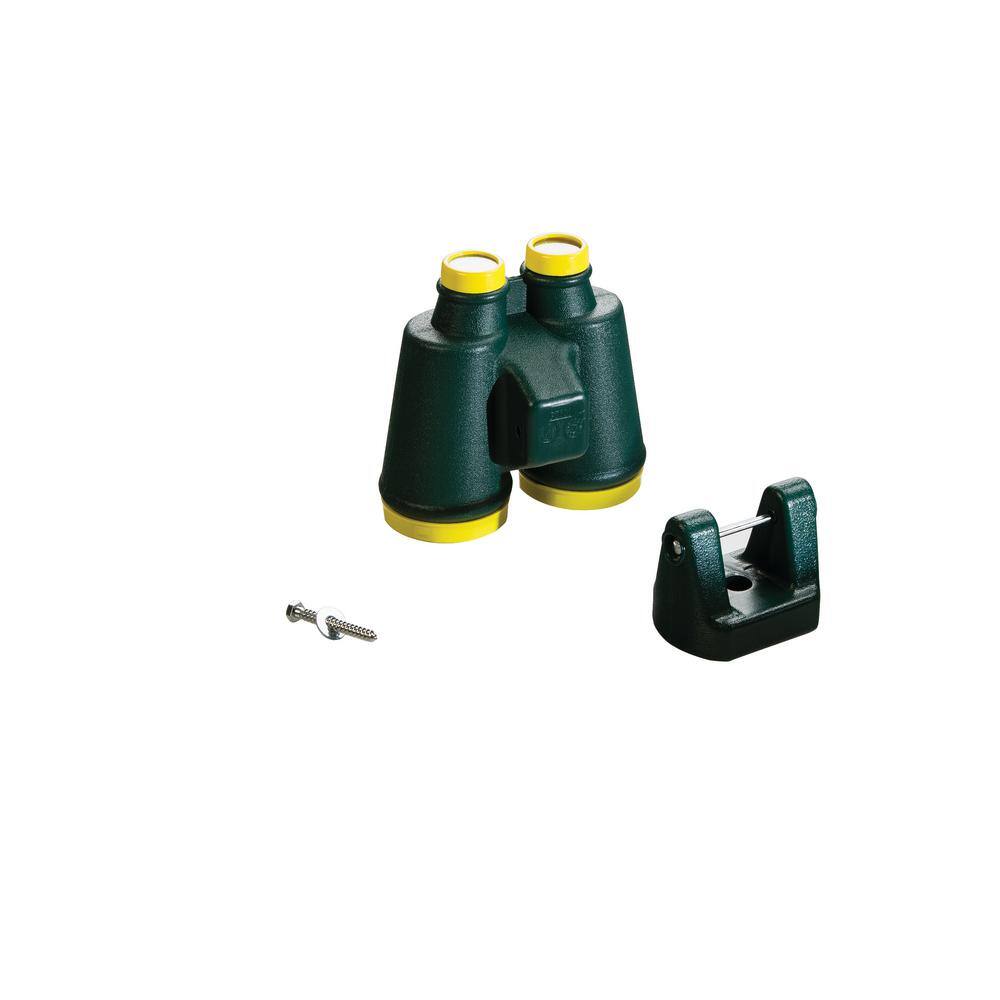 Creative Cedar Designs Large Plastic Playset Binoculars- Green with Yellow Lens Ring BP006-G