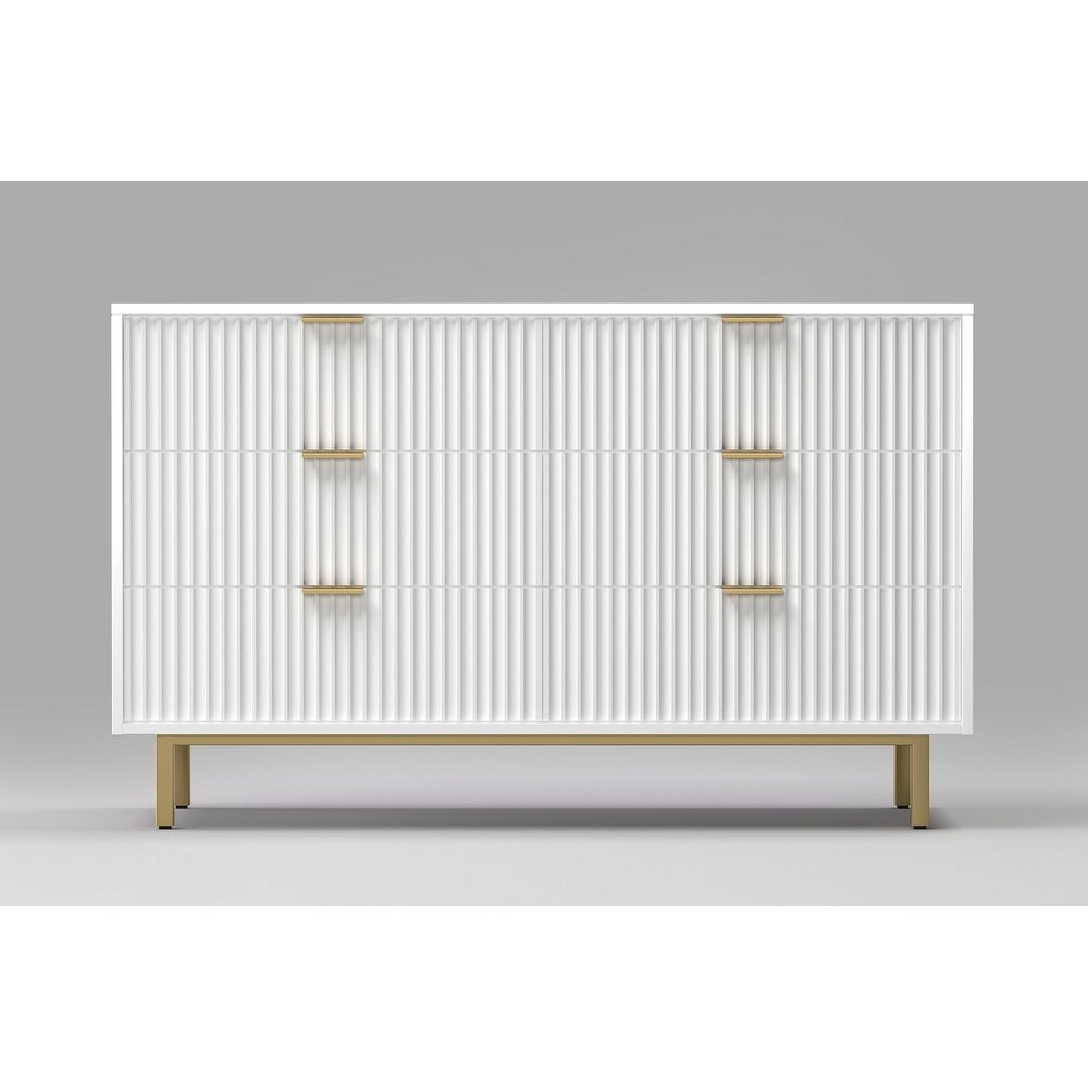 Origins by Alpine Casey 6 Drawer Dresser in White