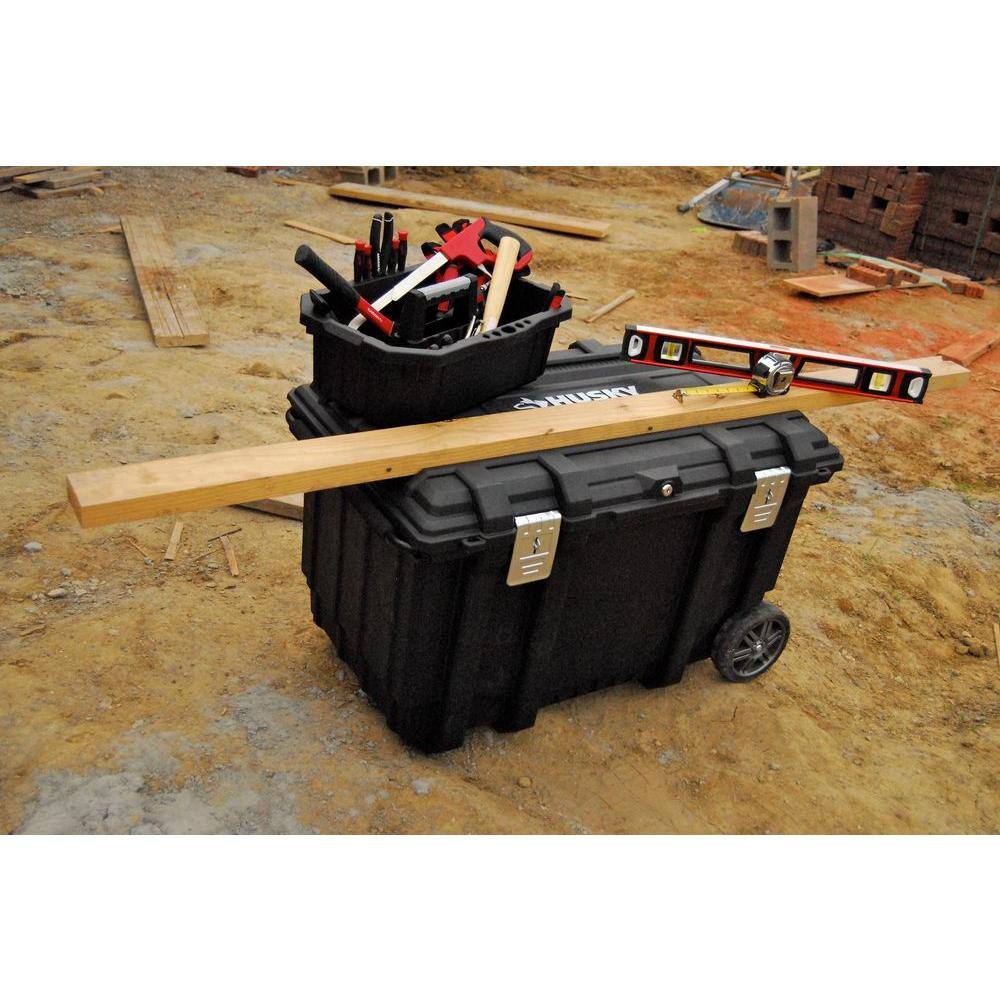 Husky 37 in. Rolling Tool Box Utility Cart Black 209261