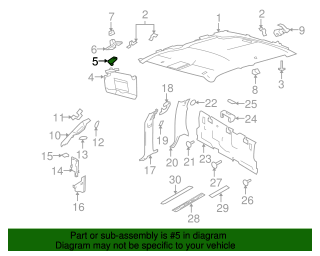 Genuine OE Ford Sun Visor Holder - BL3Z-1504132-AA