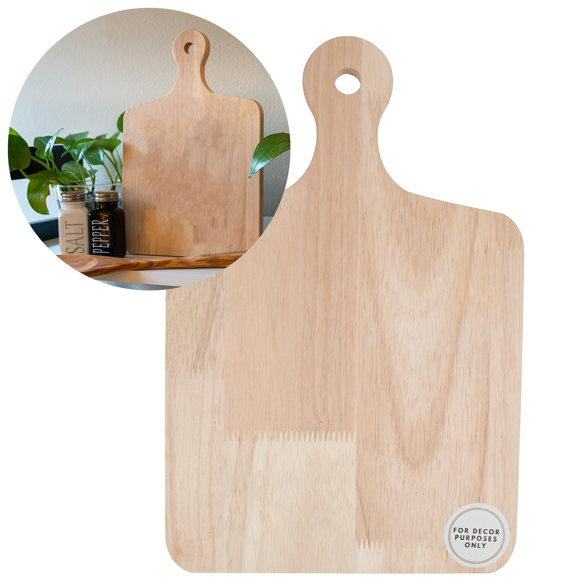 On The Surface Decorative Square Tray， Customizable Wooden Serving Tray With Handles: