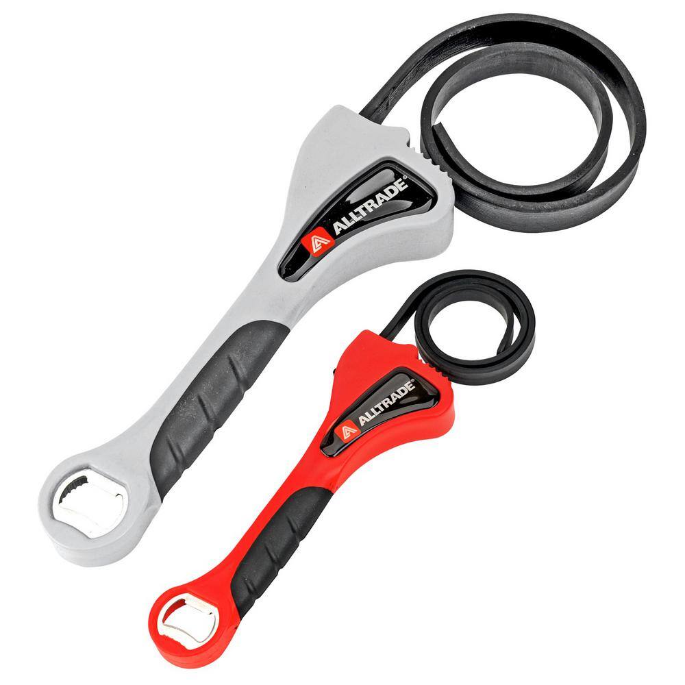 Alltrade Grips Opens Turns Strap Wrench Set (2-Piece) 070008