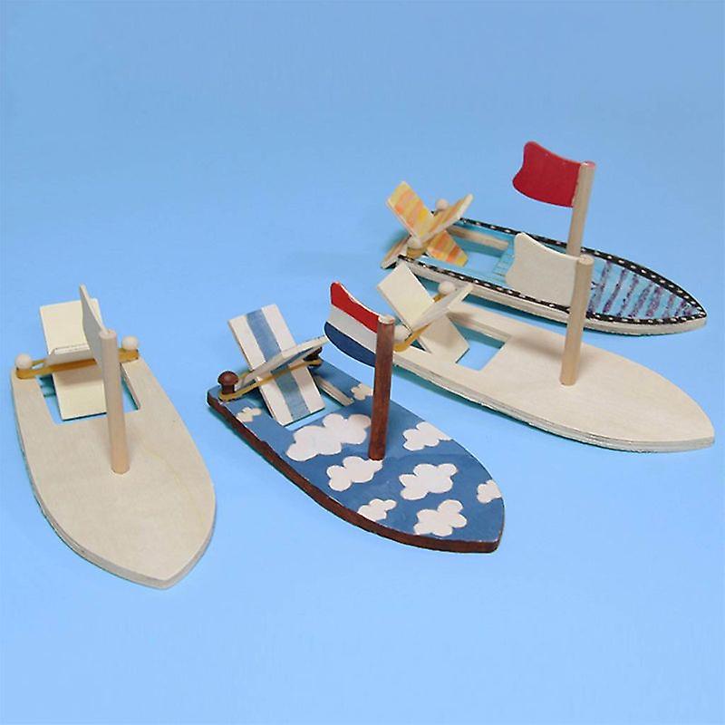 900c Diy Kits Wooden Sailboat Ship Model Painting Educational Children Kids Kindergarten Decoration Gift