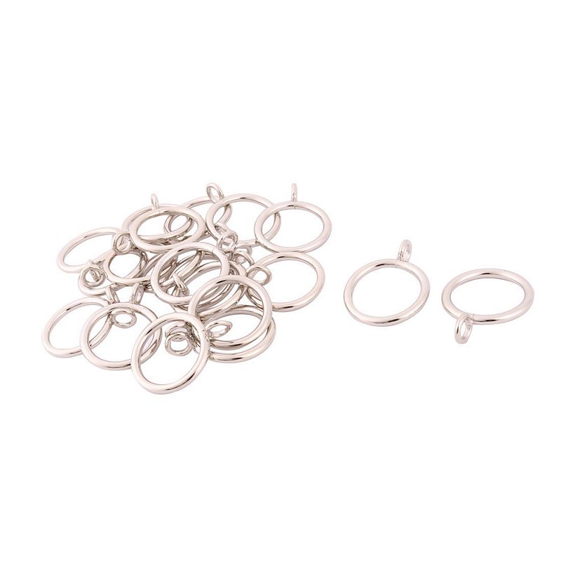 Home Metal Window Curtain Drapery Rod Hanging Hook Clip Ring 20pcs