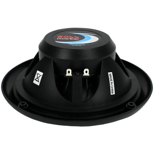 180w Dual Cone Marine Full Range Speakers Black 1 Pair