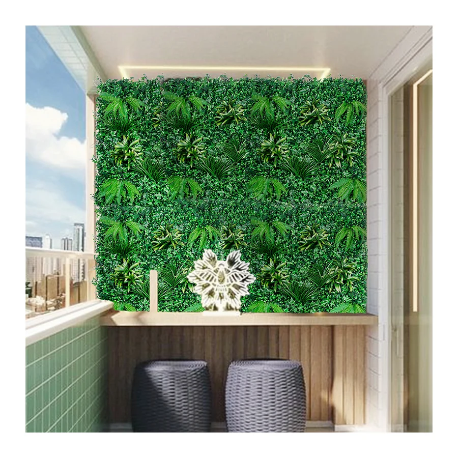 Pq43 Garden Home Landscape Decoration Plastic Grass Artificial Plants Outdoor Green Wall for Privacy Fence