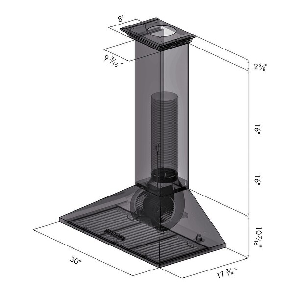 ZLINE Stainless Steel Convertible Vent Wall Mount Range Hood