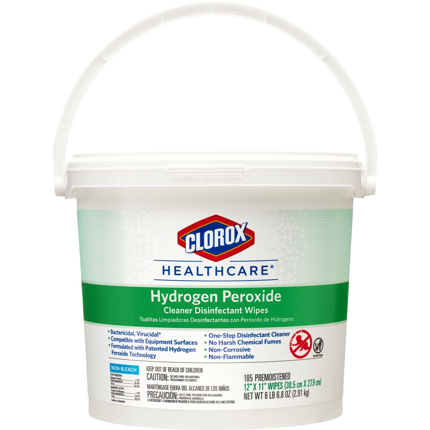 Hydrogen Peroxide Cleaner Disinfectant Wipes by The Clorox Company CLO30826