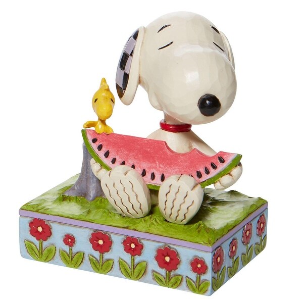 Jim Shore Peanuts Snoopy and Woodstock A Summer Snack Figurine