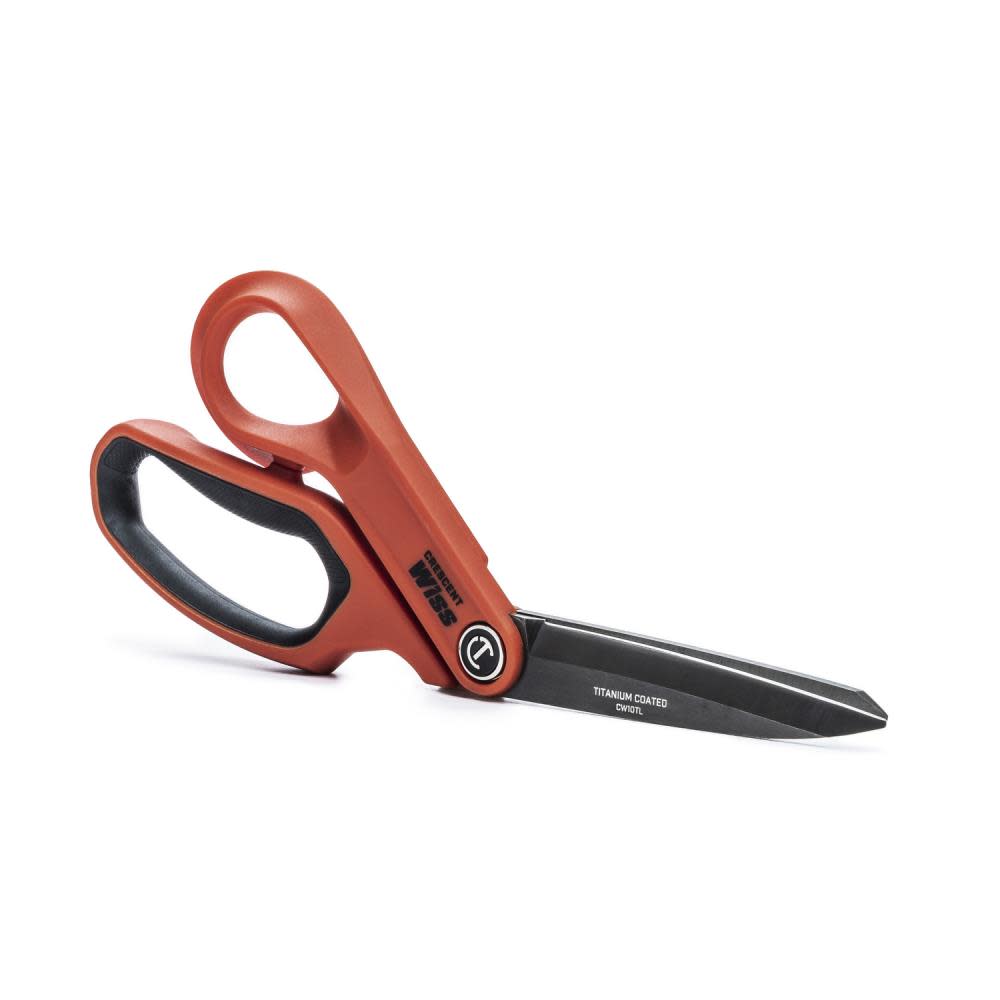 10 Tradesman Shears Offset Left Hand Titanium Coated ;