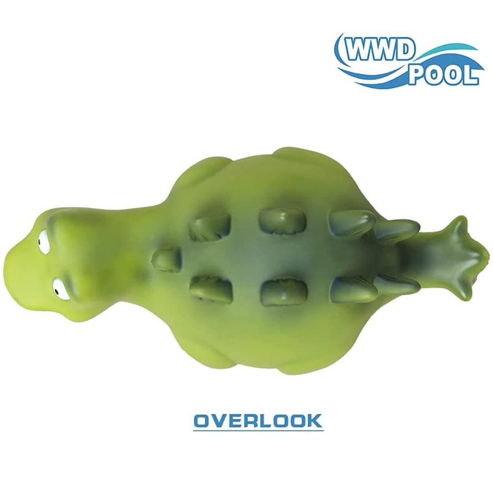 WWD POOL Pool Chlorine Floater for Chlorine Tablets 3 inch Floating Pool Chlorine Bromine Dispenser Holder Green Dinosaur