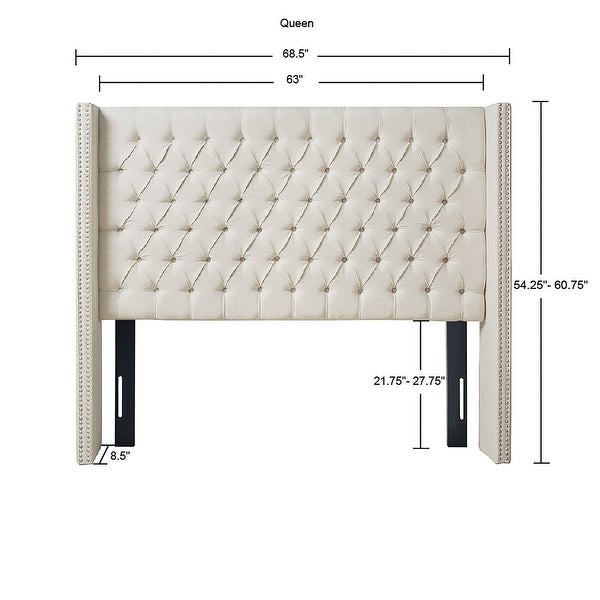 Madison Park Baldwin Upholstered Headboard - - 16304594