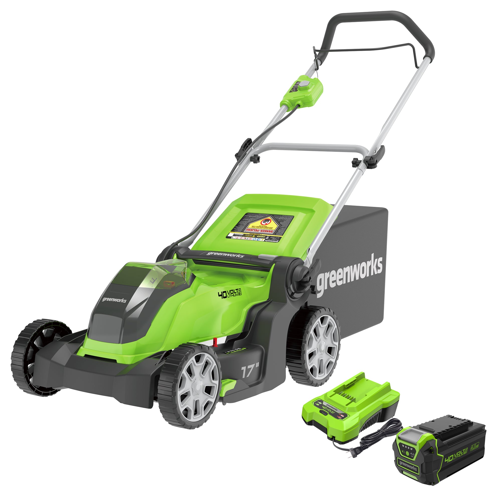 40V 17-Inch Cordless Lawn Mower | Greenworks