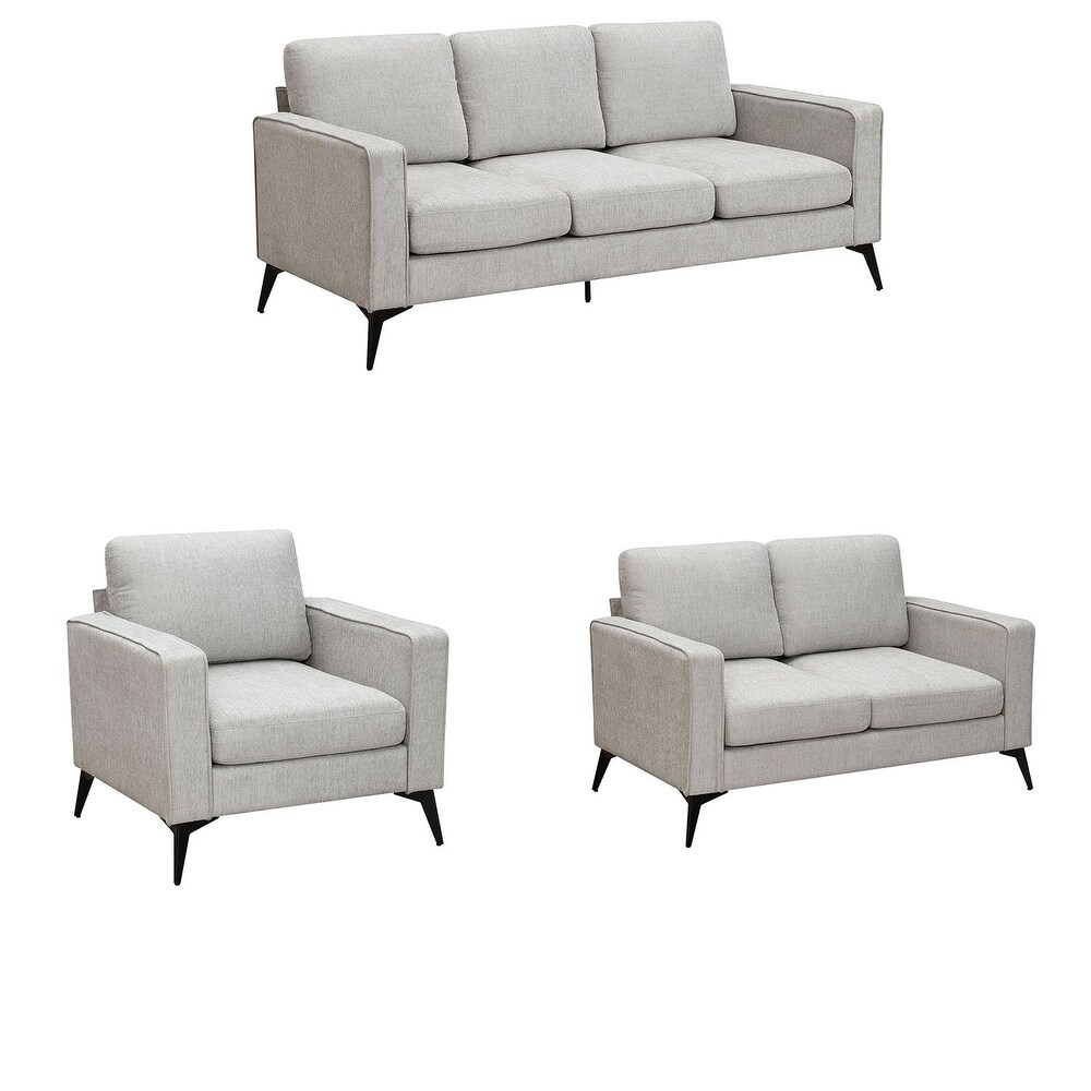 3 Piece Sofa Sets Including 3 Seat Sofa  Loveseat and Single Chair