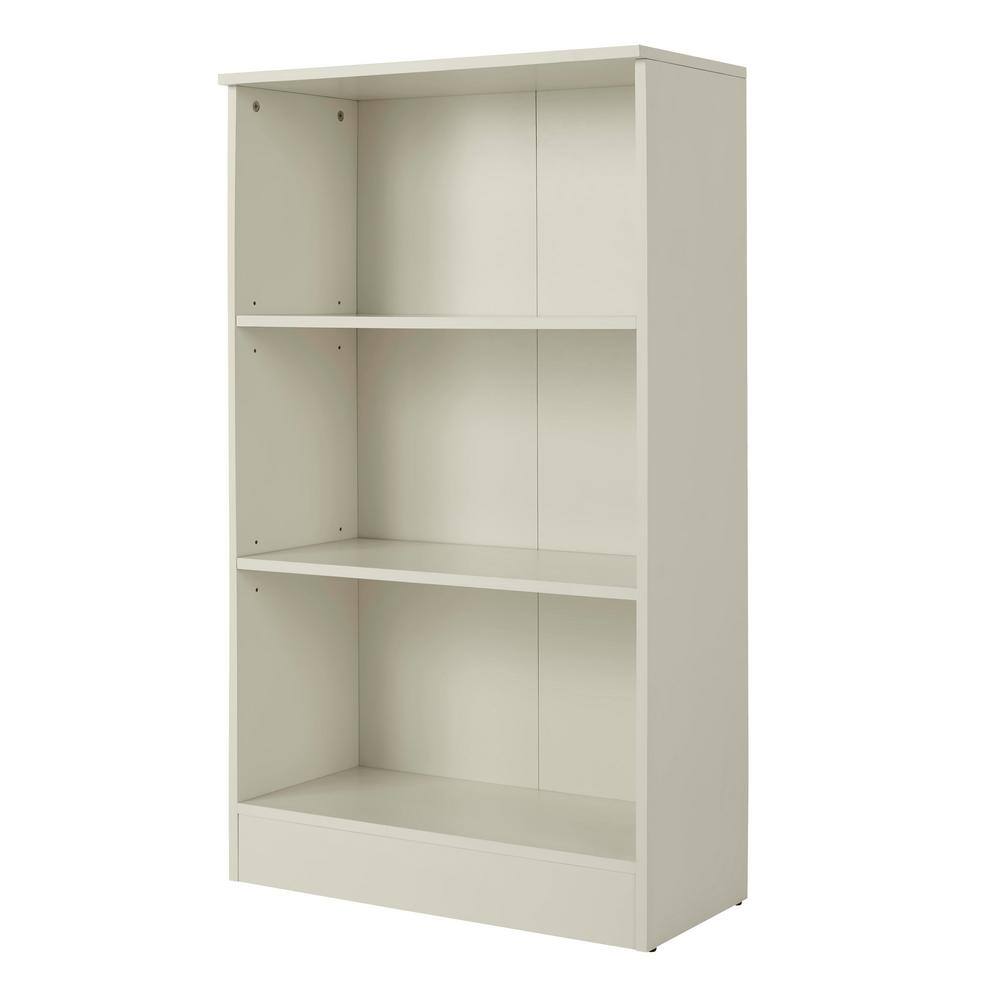 StyleWell 43 in. Off White 3-Shelf Basic Bookcase with Adjustable Shelves HS202006-33WTE