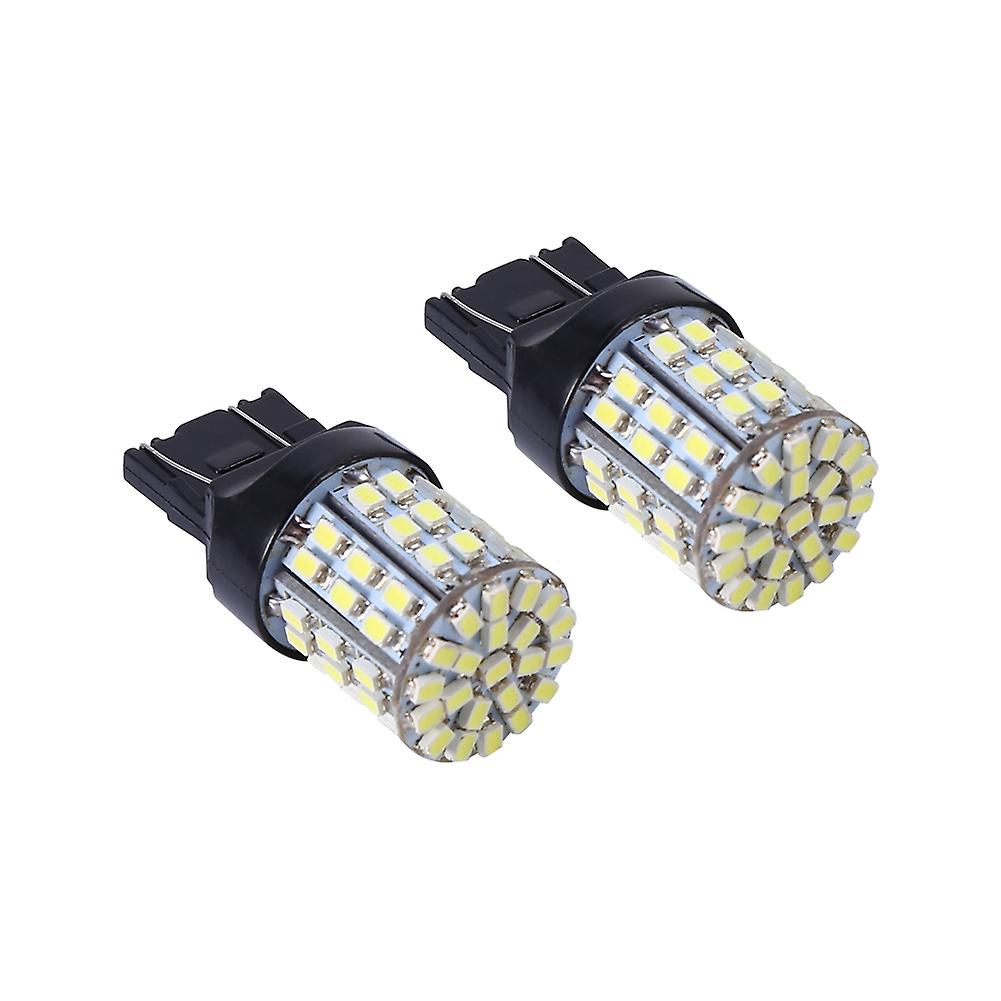 2pcs 7443 64-smd White 6000k Reverse Brake Stop Tail Led Bulb Light Lamp Bulbs