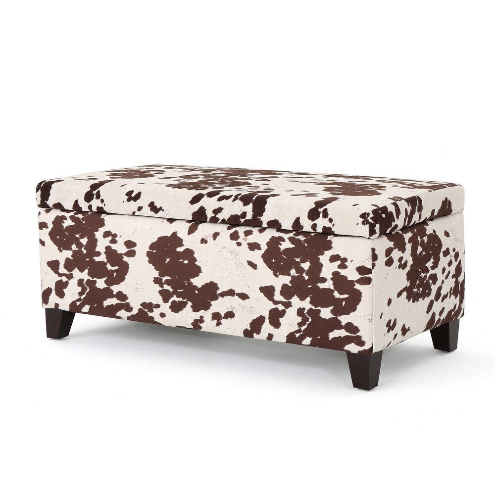 Breanna Contemporary Velvet Storage Ottoman by Christopher Knight Home