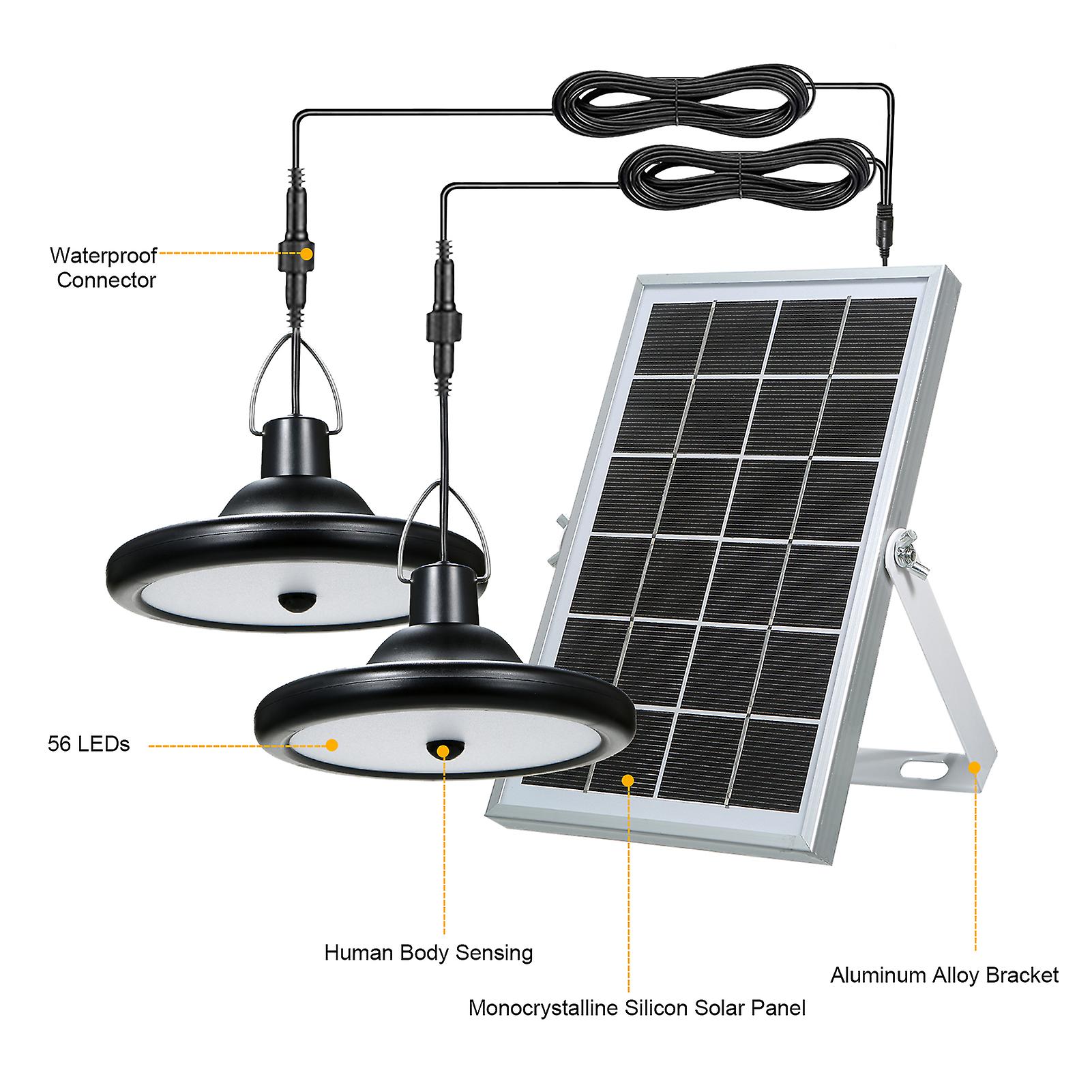 Leds Solar Hanging Light Outdoor Ip65 Waterproof Solar Powered Human Body Sensing Balcony Lamp With Remote Controller For Doorway Courtyard Pathway No