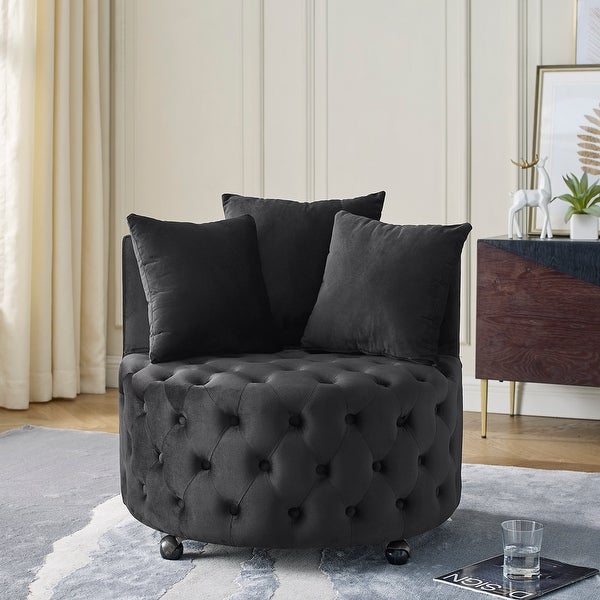 Modern Accent Sofa Chair， Modern Swivel Barrel Chair