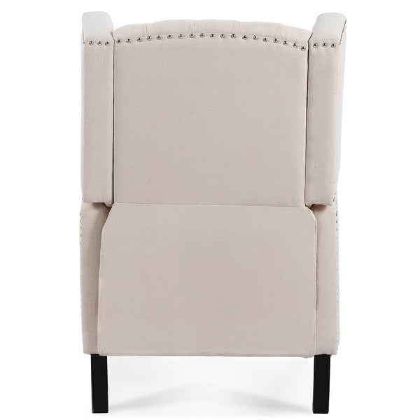 Manual Wing Upholstered Accent Chair Armchair with Tufted Back - 27