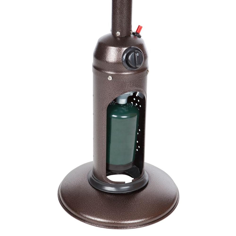 Fire Sense 10,000 BTU Hammered Bronze Tabletop Propane Gas Patio Heater 61322