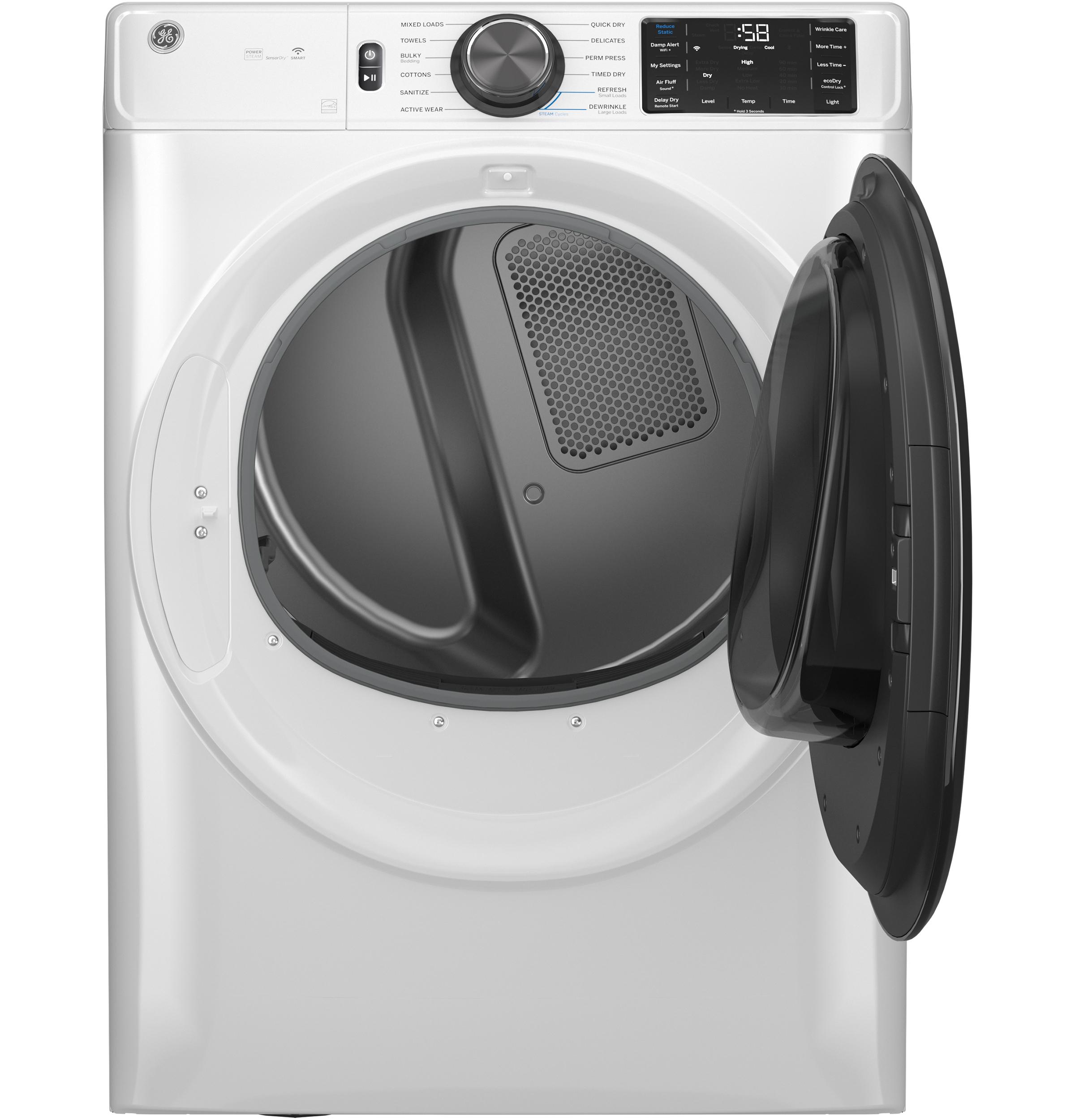 Ge Appliances GFD65ESSVWW Ge® 7.8 Cu. Ft. Capacity Smart Front Load Electric Dryer With Steam And Sanitize Cycle