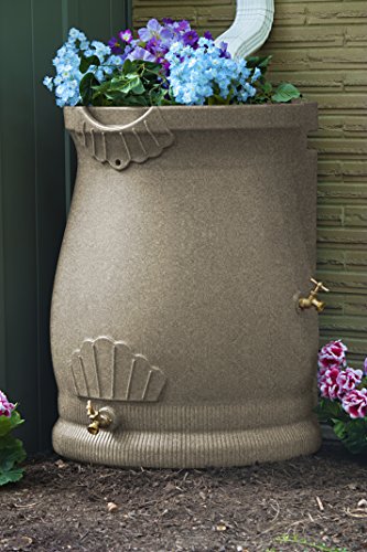 Good Ideas Rain Wizard Urn 50 Gallon Rain Barrel - Sandstone