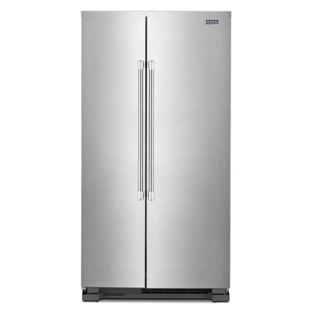 Maytag 36 in. 24.9 cu. ft. Side by Side Refrigerator in Fingerprint Resistant Stainless Steel MSS25N4MKZ