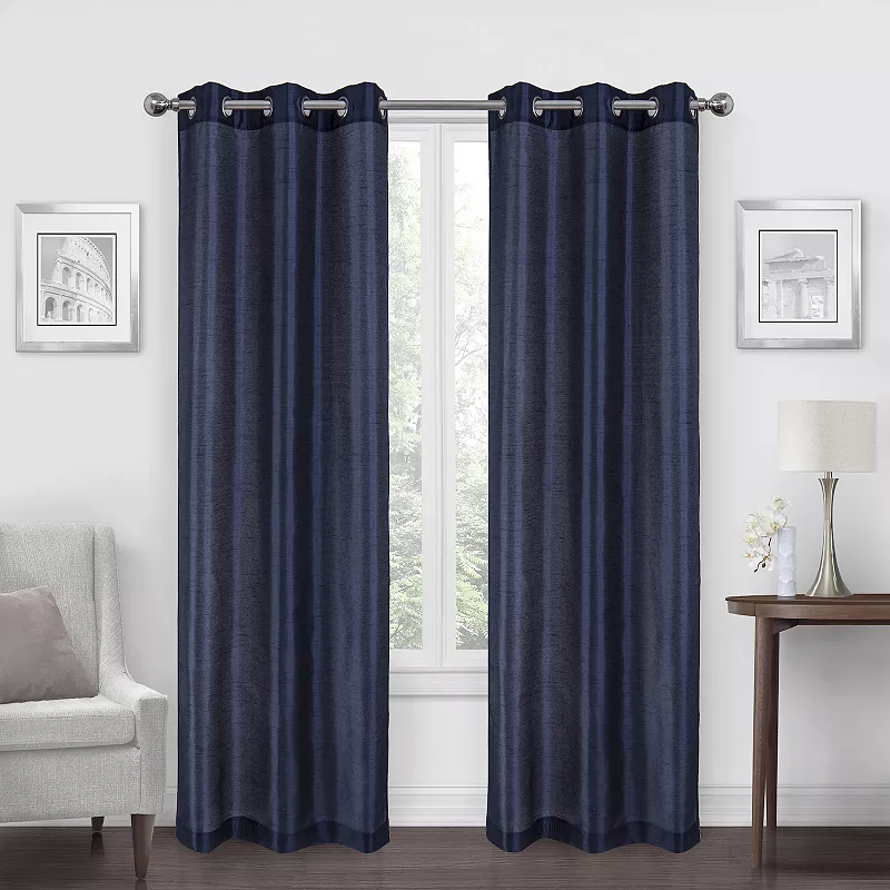 Regal Home 2 Decorative Faux Silk Window Curtain Panels